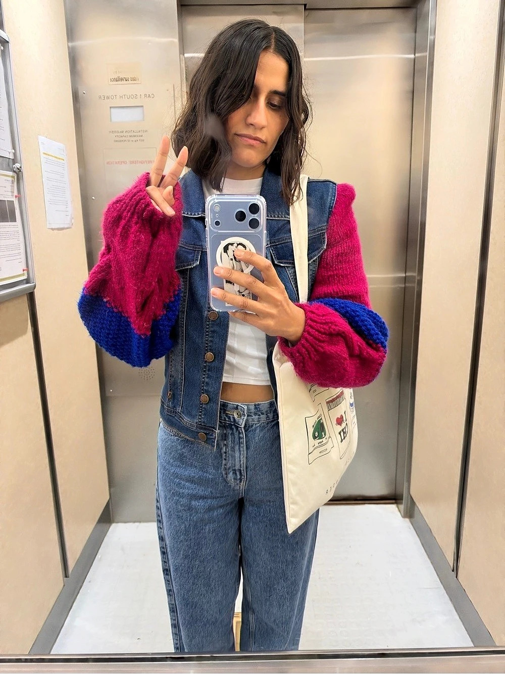 Color Block Denim Jacket - Picture 3 of 3